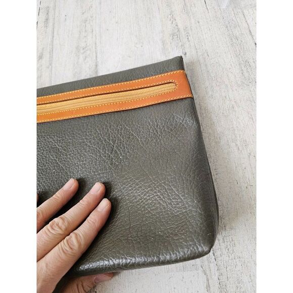 La Laurent vintage clutch purse‎ carry leather brown - Picture 11 of 11